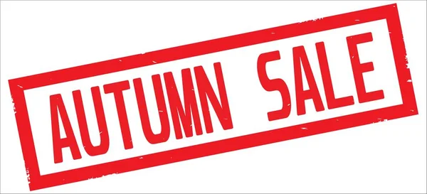 AUTUMN SALE text, on red rectangle border stamp. — Stock Photo, Image