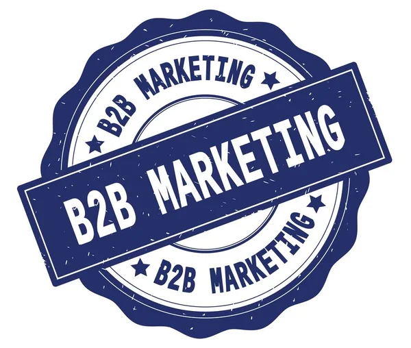 B2B MARKETING text, written on blue round badge. — Stock Photo, Image