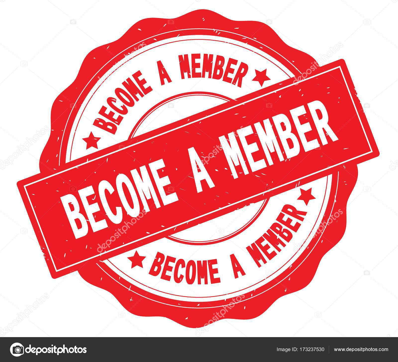 A MEMBER text, written on red round badge. — Stock Photo