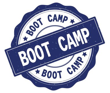 Boot Camp metin, mavi yuvarlak rozet yazılmış.