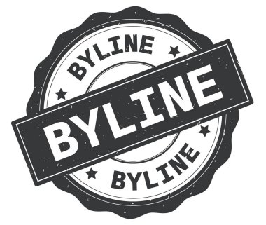 Şube hattı metin, gri yuvarlak rozet yazılmış.