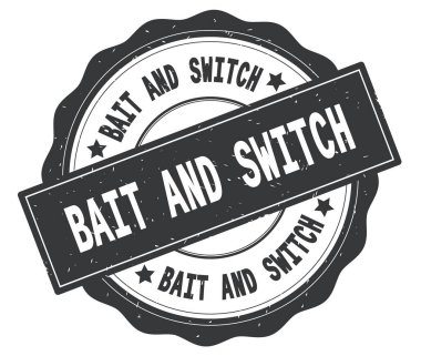 Aldatmaca metin, gri yuvarlak rozet yazılmış.