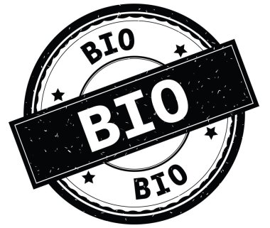 Yazılı metin siyah yuvarlak lastik damgası biyo.