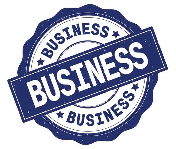 Текст BUSINESS, написаний на синьому круглому значку . — стокове фото