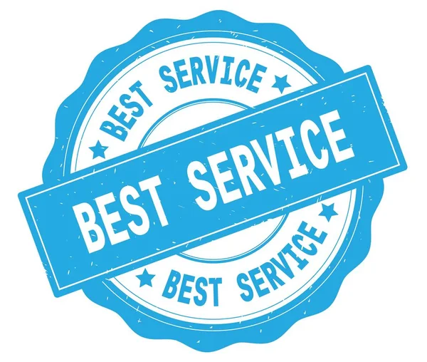Best Service-tekst, geschreven op cyaan ronde badge. — Stockfoto
