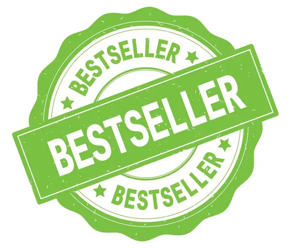 Testo BESTSELLER, scritto sul badge rotondo verde . — Foto Stock