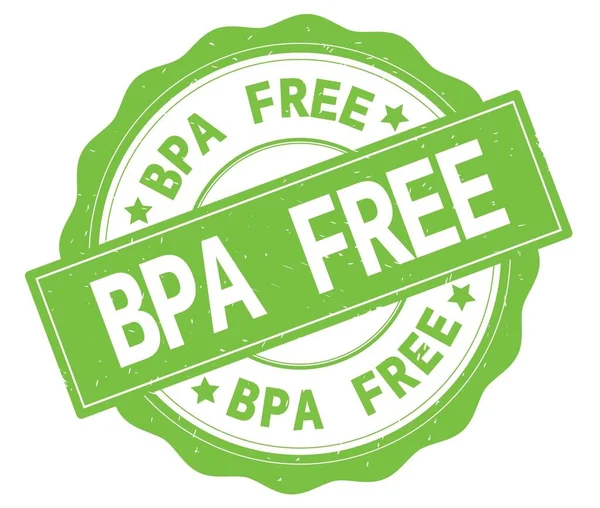 BPA FREE text, written on green round badge. — Stock Photo, Image