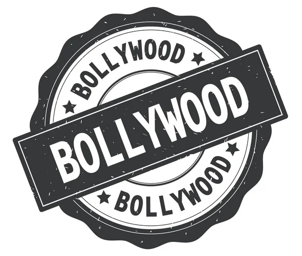 Testo BOLLYWOOD, scritto su badge rotondo grigio . — Foto Stock