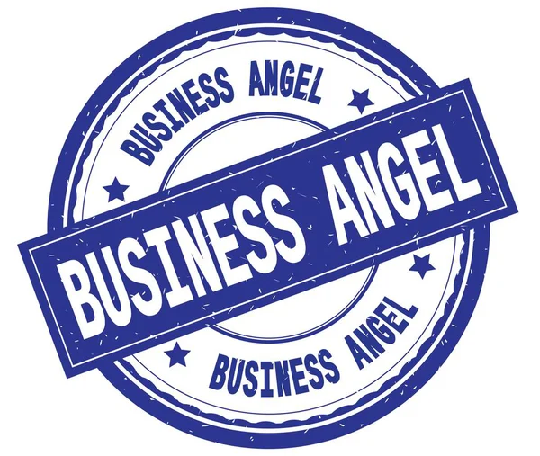 Business Angel, geschreven tekst op blauwe ronde stempel. — Stockfoto