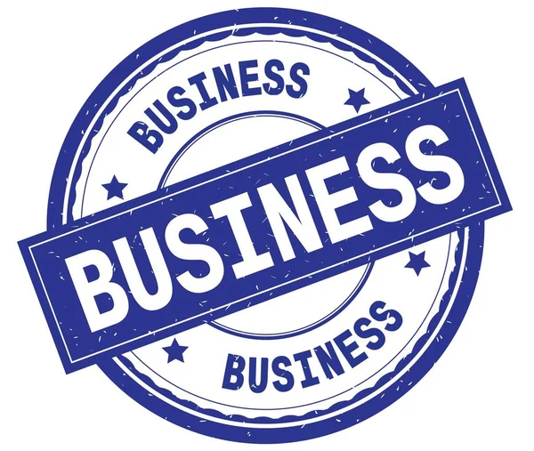 BUSINESS, testo scritto su timbro rotondo blu . — Foto Stock