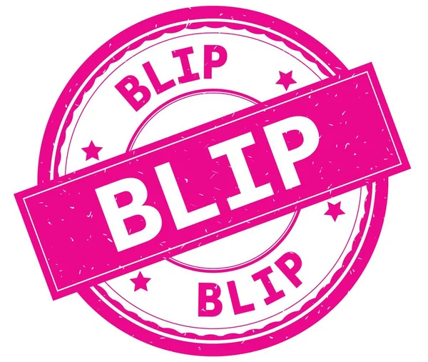 BLIP, texto escrito sobre carimbo de borracha redondo rosa . — Fotografia de Stock