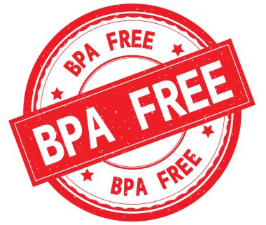 Yazılı metin kırmızı yuvarlak pencere boyutu üzerinde BPA Free.