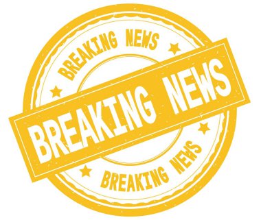 Son dakika haberi, sarı yuvarlak pencere boyutu üzerinde yazılı metin.