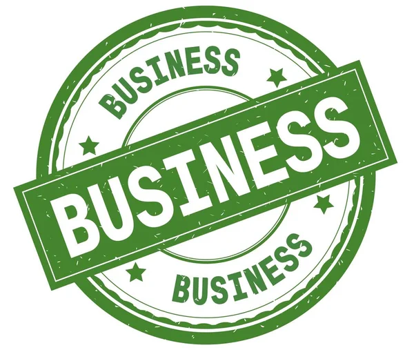 Business, geschreven tekst op groene ronde rubber stamp. — Stockfoto