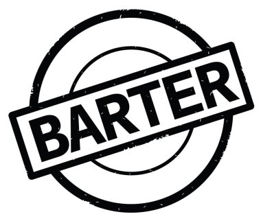 Siyah daire basit damgası yazılmış metni, takas.