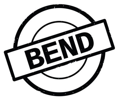 Siyah daire basit damgası yazılmış metni eğmek.