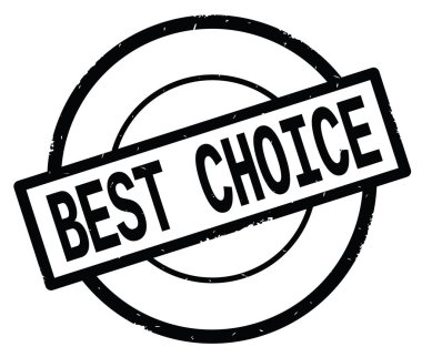 Siyah daire basit damgası yazılmış en iyi seçim metni.