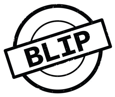 Siyah daire basit damgası yazılmış blip metni.