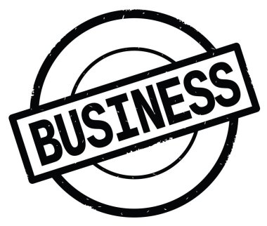 Siyah daire basit damgası yazılı iş metin.