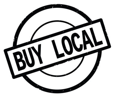 Siyah daire basit damgası yazılı yerel metin satın.