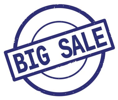 Mavi daire basit damgası yazılı büyük satış metin.