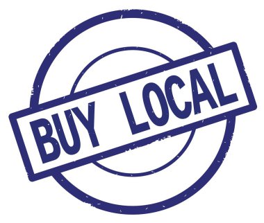 Yerel metin, mavi daire basit damgası yazılı satın.