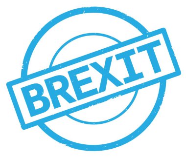 Brexit metin, camgöbeği basit daire damga yazılmış.