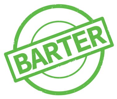 Yeşil Daire basit damgası yazılmış metni, takas.