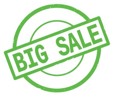 Yeşil Daire basit damgası yazılı büyük satış metin.