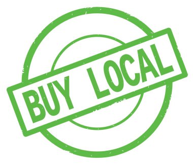 Yerel metin, yeşil daire basit damgası yazılı satın.