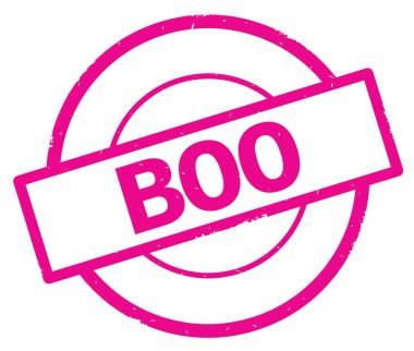 Pembe daire basit damgası yazılmış metni, boo.