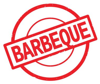 Barbekü metin, kırmızı daire basit damga yazılmış.