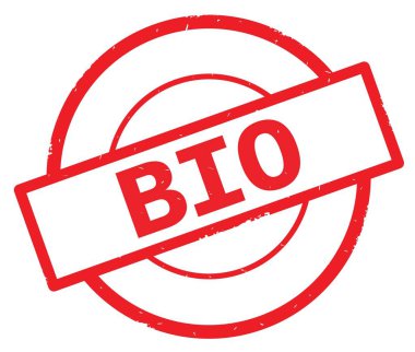 Biyo metin, kırmızı daire basit damga yazılmış.