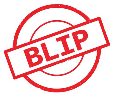 Kırmızı daire basit damgası yazılmış blip metni.