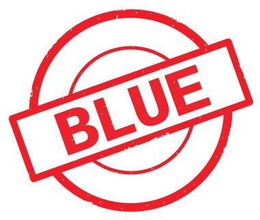 Mavi metin, kırmızı daire basit damga yazılmış.