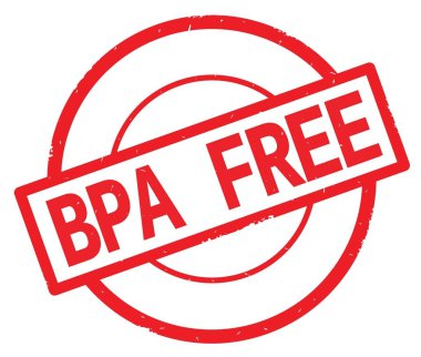 Bpa Free metin, kırmızı daire basit damga yazılmış.