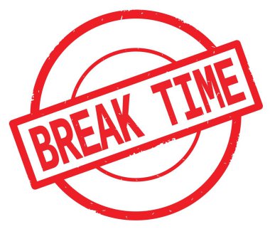 Kırmızı daire basit damgası yazılı zaman metni.