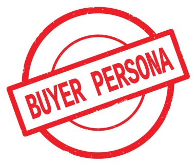 Alıcı Persona metin, kırmızı daire basit damga yazılmış.