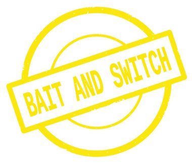 Aldatmaca metin, sarı daire basit damga yazılmış.