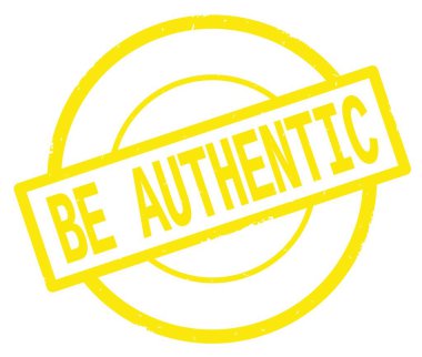 Sarı daire basit damgası yazılı otantik metin olarak.