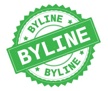 Şube hattı yeşil metin damgası, zig zag kenarlıklı yuvarlak.