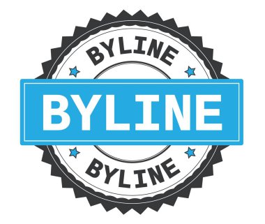 Gri ve mavi yuvarlak damga, zig zag kenarlıklı metin şube hattı.