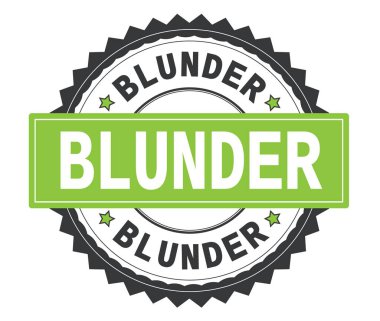 Üzerinde gri ve yeşil yuvarlak damga, zig zag kenarlıklı metin gaf.