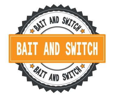 Aldatmaca metin gri ve turuncu yuvarlak pullar, zig za