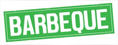 Barbekü metni, tam yeşil dikdörtgen damgası.