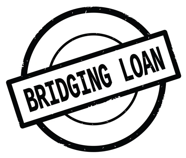 BRIDGING LOAN text, written on black simple circle stamp. — Stock Photo, Image