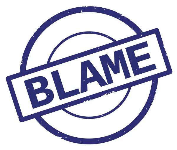 BLAME text, written on blue simple circle stamp. — Stock Photo, Image