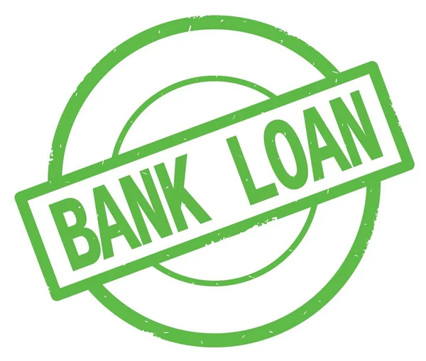 Pożyczka bankowa tekst, napisany na znaczek zielony okrąg proste. — Zdjęcie stockowe