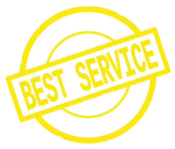 Best Service-tekst, geschreven op gele eenvoudige cirkel stempel. — Stockfoto