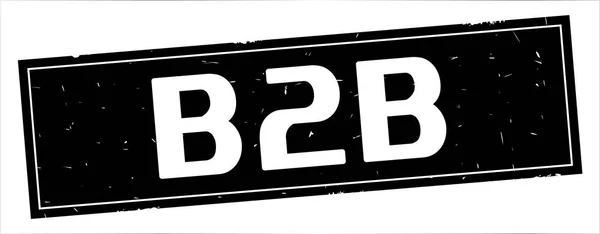 Texto B2B, em carimbo retangular preto completo . — Fotografia de Stock
